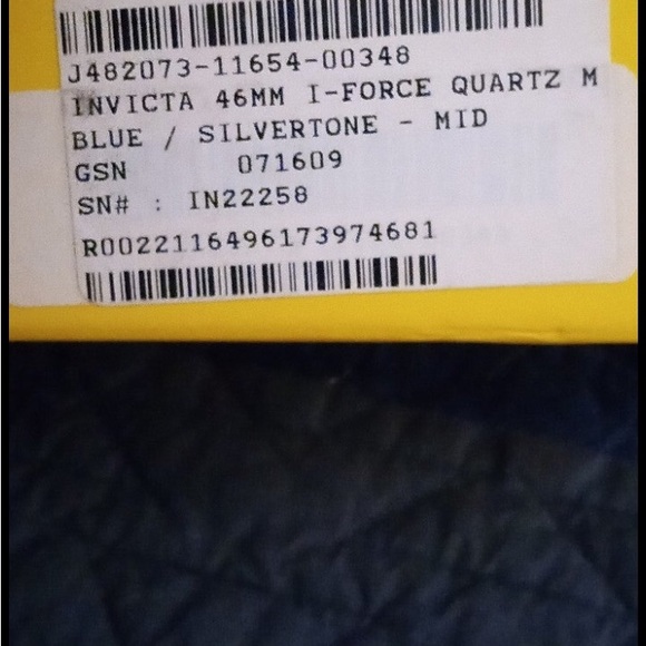 Invicta 46mm I-Force Quartz Blue/Black Men’s watch new battery - Picture 5 of 6